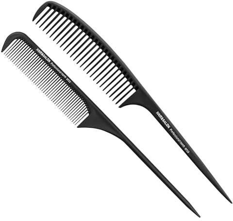 Haarkamm, 2 Stück Stielkamm, Präzisionskamm, Professioneller Friseur Kamm, Antistatischer Haar Kämme, Hair Comb, Hitzebeständig Kämme für Frauen und Mann mit Verschiedenen Arten von Haaren