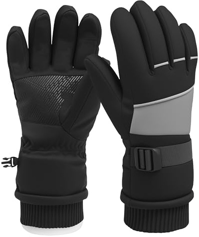 PAABOW Handschuhe Herren Damen,Winterhandschuhe,wasserdichte Warme Touchscreen Handschuhe Winter,Skihandschuhe Fahrradhandschuhe für Reiten Laufen Motorrad Wandern Radfahren