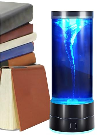 Weqizuerqi Tornado-Lampe – Tischlampe, mehrfarbig, entspannend und verspielt | Lichtdekoration Tornado für den Innenbereich – für Haus, Schlafsaal, Büro, Arbeitszimmer, Schlafzimmer, Wohnzimmer