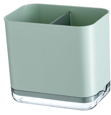 Utensil Holder Cutlery Drainer Rack Durable Plastic Chopsticks Spoon Fork Stand for Kitchen Space Saving (Green)