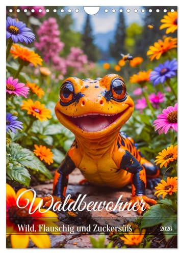 Waldbewohner - Wild, Flauschig und Zuckersüß (Wandkalender 2026 DIN A4 hoch), CALVENDO Monatskalender: Ein Kalender voller flauschiger, wilder und ... die Herzen im Sturm erobern. (CALVENDO Tiere)
