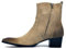 OSSTONE Stivaletto da uomo Chukka in pelle Stivaletti firmati Scarpe casual tacco Chelsea Stivali con Cerniera OS-JY002-beige-suede-8.5