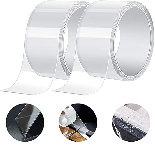 Gebildet 3m × 5cm PVC Impermeabile Striscia Sigillante per Cucina e Bagno, Acrilico Nastro Adesivo Sigillante Antimuffa, a Prova di Muffa Nastro di Tenuta (Confezione da 2, Trasparente)