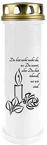 HS Candle 5er Pack Grabkerzen mit Motiv, Grablicht mit Brenndauer von ca. 4 Tage, Motiv: Kerze, in vielen weiteren Varianten