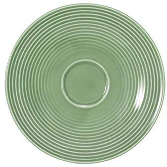 SELTMANN WEIDEN Untertasse - Durchmessser: 16,7 cm - Höhe 2 cm - Beat - Form: Rund mit Rillenrelief - moderner Stil - Salbeigrün - Color Glaze