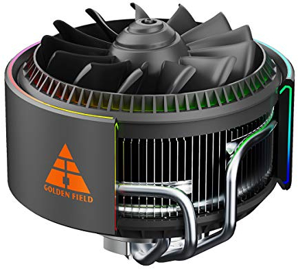 GOLDEN FIELD E04 ARGB CPU Cooler, PWM CPU Fan, 5V Motherboard SYNC, 4 Copper Heatpipes Air Cooler for Intel& AMD