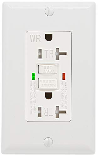 ANKO GFCI Outlet 20 Amp, UL Listed, LED Indicator, Tamper-Resistant, Weather Resistant Receptacle Indoor or Outdoor Use with Decor Wall Plates and Screws