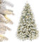 Yorbay Künstlicher Weihnachtsbaum mit Beleuchtung Weiß Schneeflocken LED Tannenbaum für Weihnachten-Dekoration, aus PE und PVC, 210cm