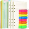 A6 Nachfüllpapier, LEOBRO 6 Löcher A6 Papier Linie 135 Blätter, Register, 320 Stück Haftstreifen, 2 PCS Binder Taschen, A6 Nachfüllbare Refill Paper für Personal Organizer, Loseblatt Notizbuch