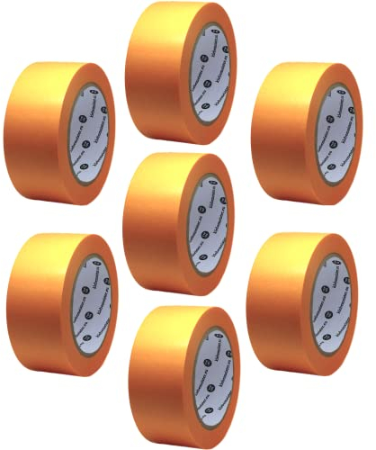 klebemeister 7x Rollen | 44mm x 50m | Maler Abdeckband | Goldband (soft)