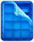 Lurch 240765 Ice Former Arctic Würfel 5cm blau Eiswürfelform für 12 Eiswürfel mit transparentem Deckel blau