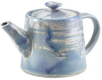 Genware Tetera de porcelana Terra de 17.5 onzas / 500 ml, paquete de 6