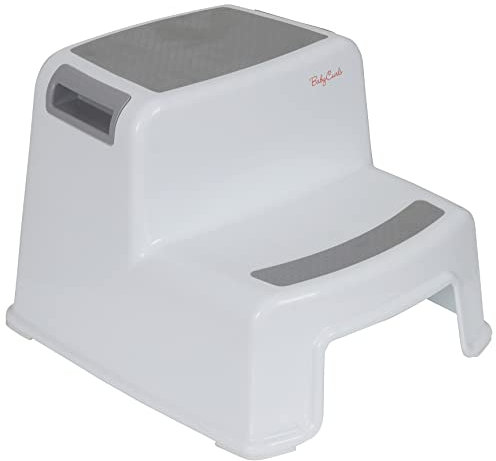 Babycurls Marchepied à 2 marches pour les tout-petits - Antidérapant - Robuste - Double marche pour les enfants - Pour l'apprentissage de la propreté dans la salle de bain, la cuisine et la maison