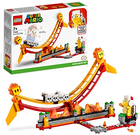 LEGO 71416 Super Mario Set de Expansión: Gran Ola de Lava, Hermano Fuego y 2 Gotas de Lava, Coleccionable Mario Bros, Juguete de Construcción, Combinar con Pack Inicial