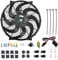 BATONECO 14 Electric Radiator Cooling Fan Thermostat Wiring Switch Relay Kit, 12V Cooling Radiator Fan with 120W 1000 CFM Slim High Performance Universal (Black)