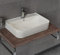 Aqua Bagno | Eckiges Aufsatzwaschbecken weiß glänzend, Keramikwaschbecken, Waschschale, Handwaschbecken | 70 cm breit