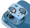 LanQii Camera Lens Protector Compatible with iPhone 13/iPhone 13 Mini, Metal Tempered Glass Film 9H Hardness Anti-scratch HD for iPhone 13/iPhone 13 Mini -Blue