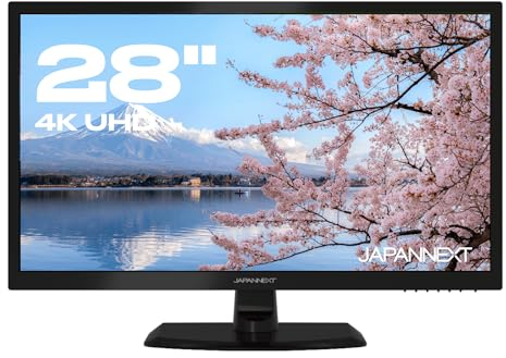 JapanNext Monitor 28 TN 4K UHD (3840x2160) | Inclinación Ajustable Altavoces Integrados HDMI(x2) Display Port(x2) | Flicker-Free G-Sync/FreeSync Low Blue Light | Garantía 2 años | JN-T2822UHD