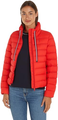 Tommy Hilfiger Piumino Donna Packable Padded Jacket Invernale, Rosso (Fierce Red), L