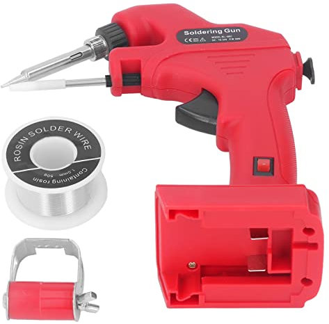 Fyearfly Pistola per Saldatura Milwaukee 18V, Pistola per Saldatura a Batteria 30W 30S Preriscaldamento Rapido M18 18V Kit per Saldatore Alimentato a Batteria con Saldatura da 50 G 1 Mm