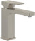 Villeroy & Boch Architectura Square Waschtischarmatur ohne Ablaufgarnitur, Wasserhahn Bad mit Keramikkartusche, Waschbeckenarmatur wassersparend, Auslauf Höhe 113mm, eckig, Brushed Nickel Matt