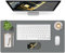 Sevenpers Schreibtischunterlage, 90x43cm office Mauspad aus PU-Leder, Leicht zu Reinigende Tischunterlage, Schreibtischschutz Rutschfeste Unterlage für Büro, Zuhause, PC (Grau)