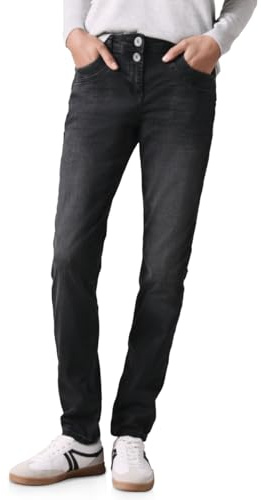 Cecil Damen B377687 Jeans Casual Fit, Dark Grey Washed, 28W x 32L
