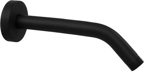 Shower Arm with Flange, Made of 304 Stainless Steel, 10 Inch Shower Head Extension Extender Pipe Arm, Wall-Mounted for Fixed Bathroom Shower Head (Matte Black)