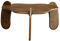 FineBuy Couchtisch 78x78x39,5 cm Mango Massivholz Walnussfarben Sofatisch Niedrig, Dreibein Wohnzimmertisch Organisch, Design Kaffeetisch Wohnzimmer Modern mit natürlicher Holzmaserung