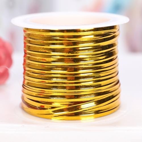 Twisted Wire Ties in Assorted Colors Essential Item for Kitchen Organization and Crafting (Gold)