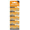 Pack of 10pcs AG0/LR521 Button Cell Batteries SR521W SR521SW LR63 379A 379 Coin Cells for Watches Remote Toy