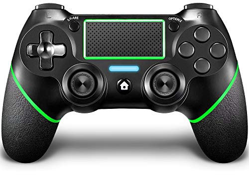 Controller for PS4, Joystick Gamepad Compatible with PS4, Dual Vibration, Audio, High-Precision Touch Panel, 6-Axis Gyro Sensor, 360° Joystick Game Controller