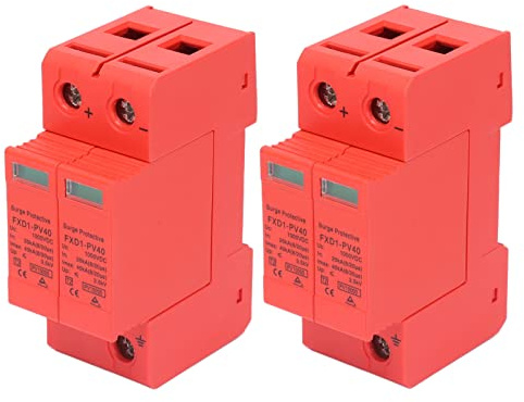 Dispositifs de Protection Contre Les Surtensions, 2 Pièces, Parafoudre Photovoltaïque DC 2P 40KA avec Signal à Distance FXD1-PV40 (DC 1000V)