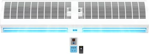High Airflow Wandventilator mit Fernbedienung - Geräuscharmer Luftvorhang für den privaten und gewerblichen Gebrauch