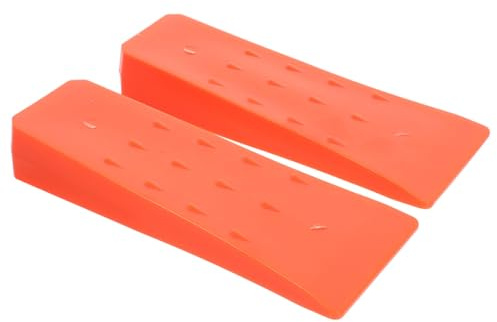 jojofuny Cales en Plastique pour Bûcheronnage 8 Pouces Orange, Outils de Coin de Coupe d'arbre pour Jardinage et Tronçonneuse, Accessoires de Calage Solide et Résistants pour Travail