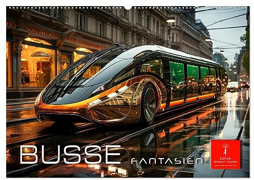Busse Fantasien (Wandkalender 2026 DIN A2 quer), CALVENDO Monatskalender: Busse Fantasien - Innovation und modernstes Design auf der Straße. (CALVENDO Technologie)