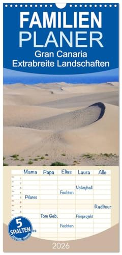 Familienplaner 2026 - Gran Canaria - Extrabreite Landschaften mit 5 Spalten (Wandkalender, 21 cm x 45 cm), CALVENDO: Landschaftspanoramen der Insel Gran Canaria (CALVENDO Natur)