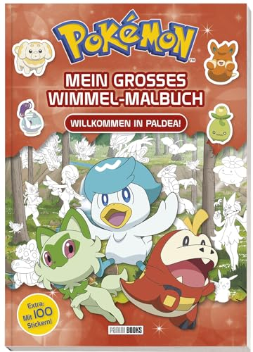 Pokémon: Mein großes Wimmel-Malbuch - Willkommen in Paldea!: Mit 100 Stickern!