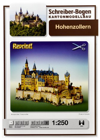 Aue-Verlag 66 x 36 x 34 cm Hohenzollern Schloss Deutschland Modellbausatz