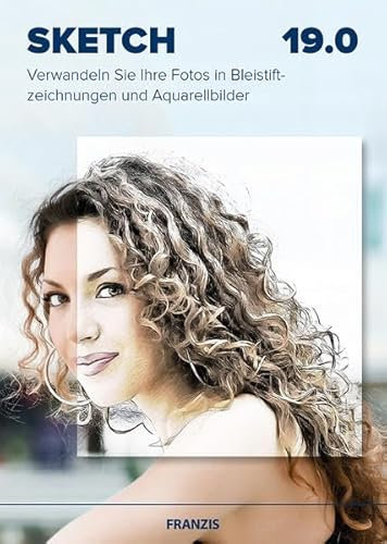 Franzis Sketch 19.0|19.0|Für bis zu 3 Geräte|Verwandeln Sie Ihre Fotos in Bleistiftzeichnungen und Aquarellbilder|Bildbearbeitungssoftware für PC & Mac|Disc|Disc