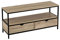 Mueble TV Moderno de Acero Negro con 2 cajones de 57x39x120 cm - LOLAhome
