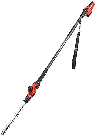 Telescopic Cordless Hedge Trimmer Cutter - Extended Long Reach 2.4m Pole for Pruning, Trimming & Cutting Hard to Reach Places - Rechargeable 20V 1.5Ah Lithium-Ion Battery and Fast Charger Include