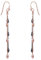 Materia Damen Ohrhänger lang 70mm - 925 Silber Ohrringe in rosegold SO-360