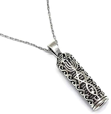MYSTIC JEWELS by Dalia - 925 Sterlingsilber für Glücksbringer Mezuzá von Mesies Symbolen mit Silberkette