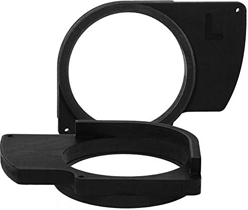 [1 Paar] 165 mm MDF Lautsprecher Ringe kompatibel mit BMW 3 E46 Coupe | passend für Vordertür | Farbe: schwarz | wasserundurchlässig