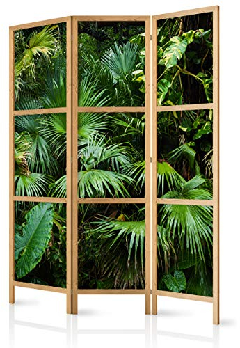 decomonkey Paravent Raumteiler Innen Blumen 135x171 cm 3 Teilig Room Divider Wall Raumteiler Stehend Trennwand Sichtschutz Spanische Wand Sichtschutzwand Wohnzimmer Holz Spa Zen Orient Japan