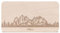 GRAVURZEILE Frühstücksbrettchen mit Gravur - Skyline Alpen - Holz Schneidebrett Vesperbrett Brotzeitbrett - Geschenk für Stadtverliebte - Ideal auch als Souvenir