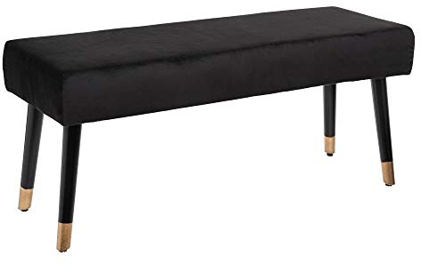 Atmosphera - Sitzbank Salome schwarz - Samt - Schwarz