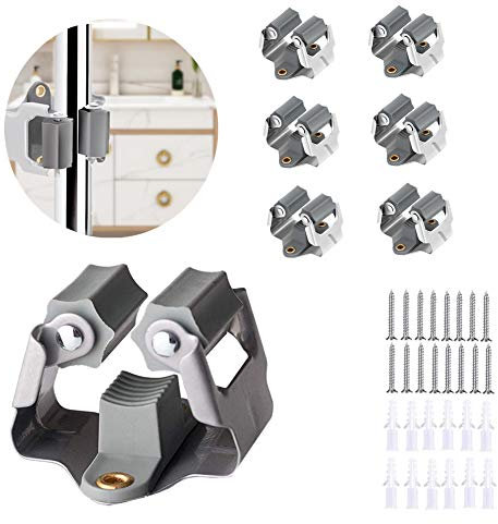 3-H Wandhalterung Gartengeräte 6 Stück Gartengerätehalter, Großes Format Gerätehalter, 1 kg Zusatzgewicht Edelstahl Besenhalterung Wand für Schaufel Besen Haus Garten Badezimmer Garage, Grau