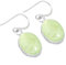 Jeweloporium Grün Natürlich Prehnit 925 Silber Ohrring für Frauen Edelstein Tropfen Baumeln Handgefertigt Sílbern Ohrring Geburtstag Geschenk Cocktail Schmuck